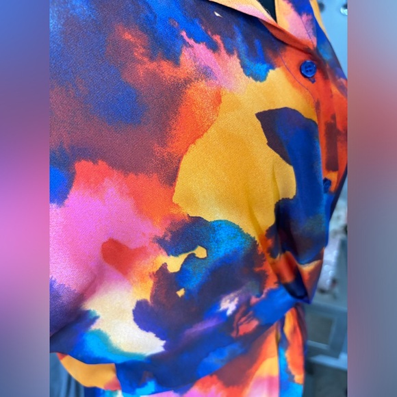 Multicolor midi skater dress with tie detail from NY&Co. - NWT - Picture 3 of 5